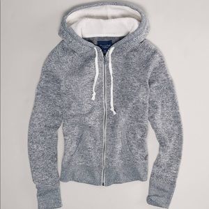 Cozy Full-zip Jacket with Sherpa lined Hood